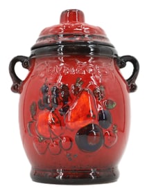 Vintage West German Painted Ceramic Rumtopf Jar