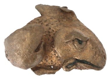 Signed Bronze Fish Sculpture