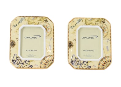 (2) Wedgwood Porcelain Frames and Gift Boxes by British Airways and Concorde