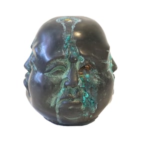 Vintage 4 Face Buddha Head