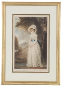 Sydney Ernest Wilson (Born 1869) English, Signed Figural Portrait Mezzotint of a Girl