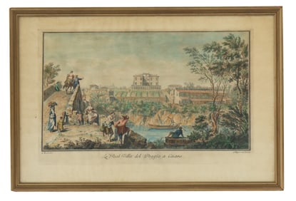 Giuseppe Zocchi (c. 1711-1767) Italian, Framed Engraving Print