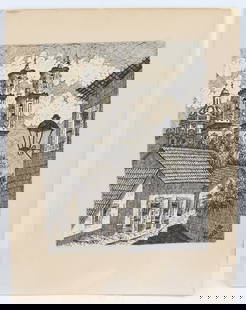 Alba (20th Century) Mexican, Ink on Paper Landscape Illustration of Taxco: Alba (20th Century) Mexican, Ink on Paper Landscape Illustration of Taxco. Signed lower right, &#39;Alba / Taxco&#39;. Unframed. Taxco is a picturesque town nestled in the mountains of Guerrero, Mexic