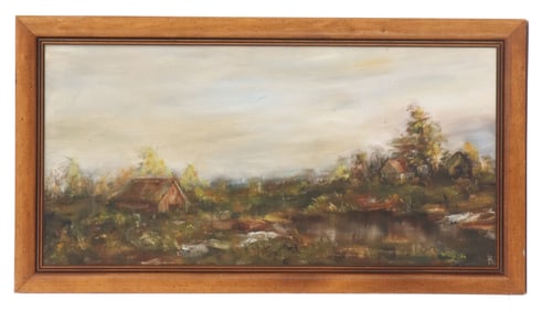 M. Wilson (20th Century) American, Oil on Canvas Impressionist Landscape