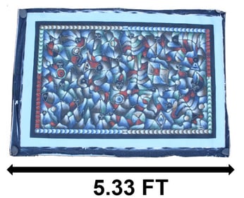 Lalanne Lemaire (20th Century) Haiti, Oil on Canvas Naif Folk Art