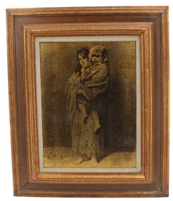 After Gustav Dore (1832–1883) French, Reproduction Etching Print, Beggar Children