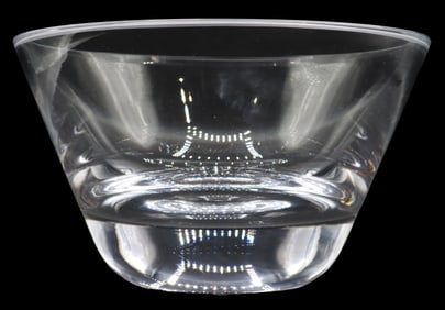 Clear Blown Glass Bowl