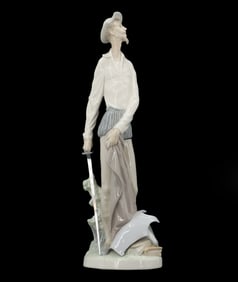 Lladro Porcelain Figure, "Don Quixote Standing Up"