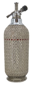 Vintage Sparklets London Metal and Crystal English Soda Siphon Seltzer Dispenser