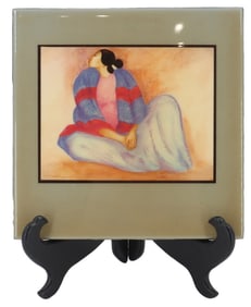 R. C. Gorman (1931-2005) Navajo, Ceramic Art Tile