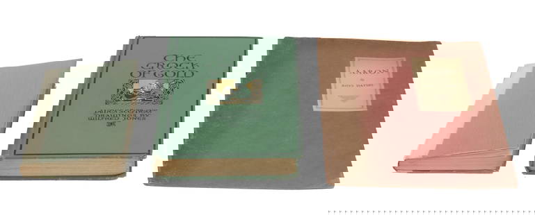 (3) Books by Important Scottish, Irish, and Welsh Authors (1908-1927): (3) Books by Important Scottish, Irish, and Welsh Authors (1908-1927).&nbsp; Size: (tallest) 10 X 7 1/2 X 1/8 in.&nbsp;
