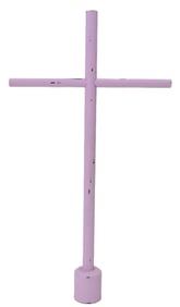 Pink Painted Metal Cross Jewelry Display Stand