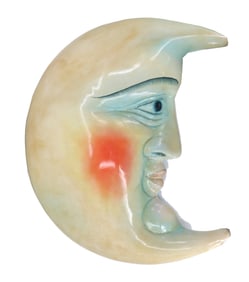 Sergio Bustamante (Born 1949) Mexican, Papier-Mache "Half Moon" Face Sculpture