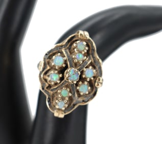 Marked 14k Gold and Opal Ring - Gross 8.7g.