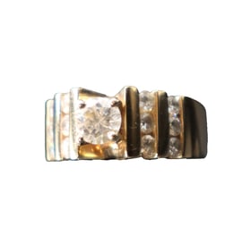 14k Gold and Diamond Ring - Gross 8.7 g.