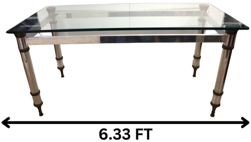 Glass Top Table, Attributed to John Mascheroni