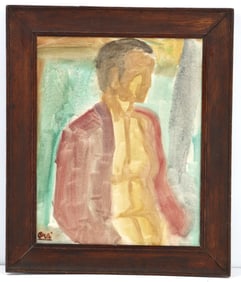 Ora Gipe (20th Century) American, Signed Abstract Portrait of a Man