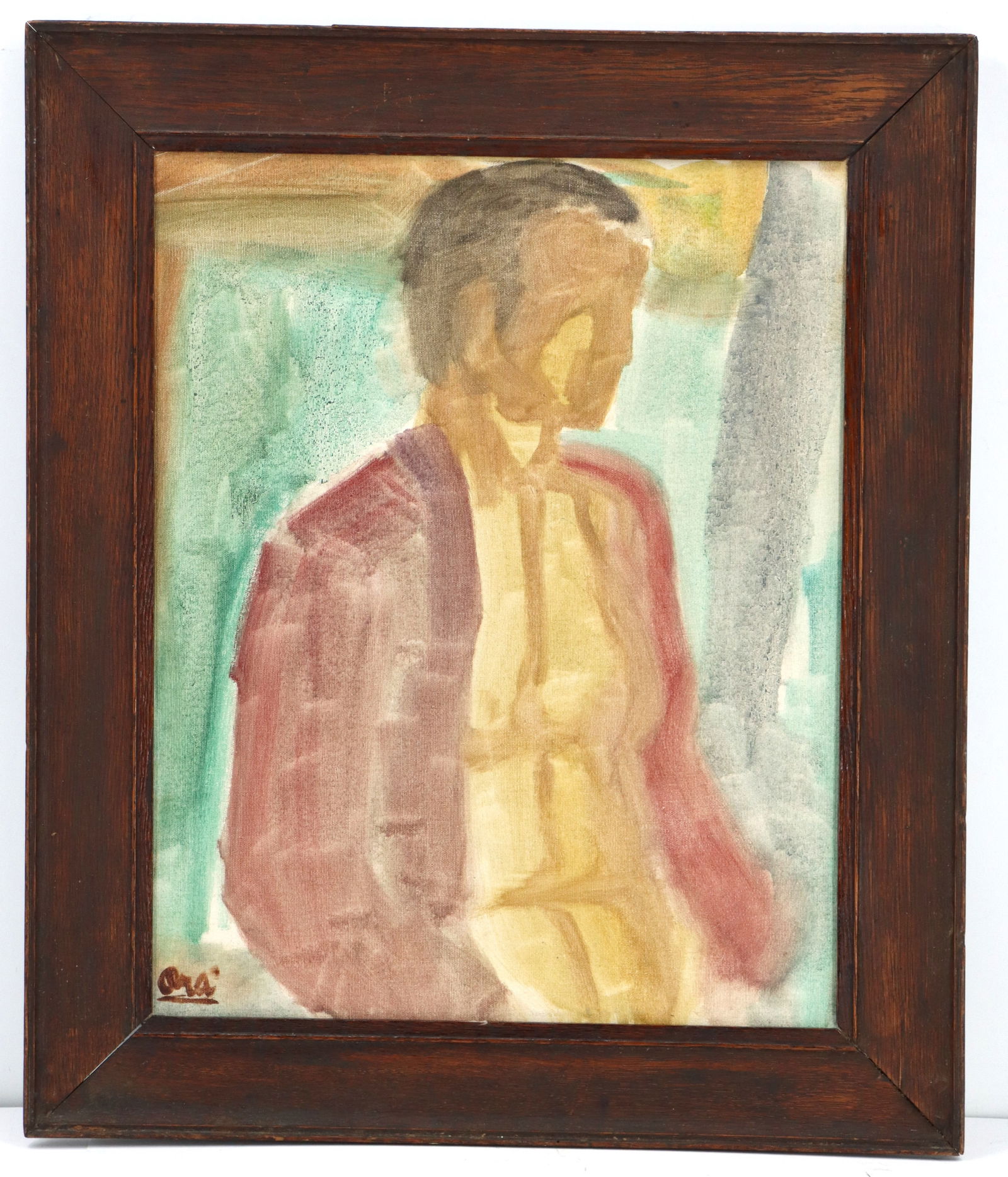 Ora Gipe (20th Century) American, Signed Abstract Portrait of a Man (1 of 8)