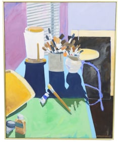 Peter DeMare (1927-2022) American, Modernist Still Life Oil on Canvas