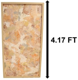 Frederick Lyman (1925-2011) American, Tall Framed Textured Abstract Oil on Board