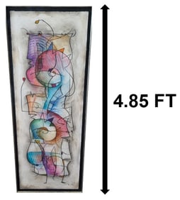 Eric Waugh (Born 1963 ) Mixed Media on Paper Titled Spec Raxi #3