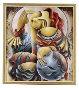 Daniela (20th/21st Century) Mixed Media on Canvas, "La Boheme"