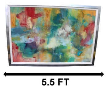 David Steiner (Born 1957) American, Large Abstract Impressionist Oil on Canvas