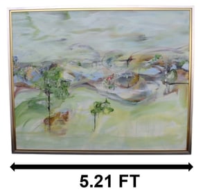 Margaret Barnes (20th/21st Century) American, Acrylic on Canvas Abstract Landscape