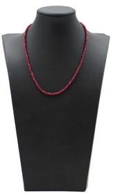 Ruby Beaded Necklace