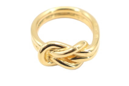 Hermes Atame Gold Plated Scarf Ring