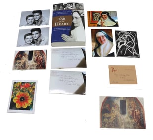(12)  Pieces Elvis and Mother Dolores Hart Book THE EAR TO THE HEART