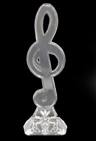 Waterford Crystal Clef Note Paperweight