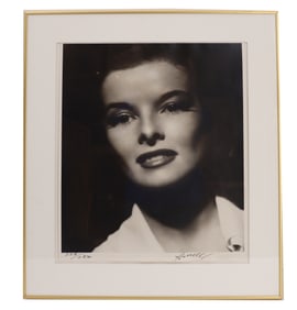 George Hurrell (1904-1992) American, Signed Photographic Print of Katharine Hepburn