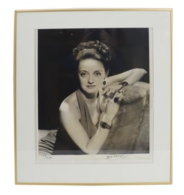 George Hurrell (1904-1992) American, Signed Photographic Print of Bette Davis