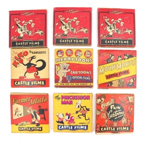 (9) Castle Films Terry Toons 16mm Cartoon Reels