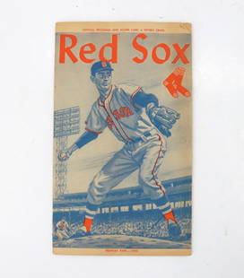 Red Sox Scored Program with Ted Williams’ Final At-bat Home Run: This is a Boston Red Sox score