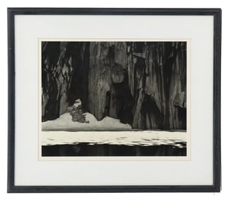 Ansel Adams Photograph Print "Frozen Lake and Cliffs"