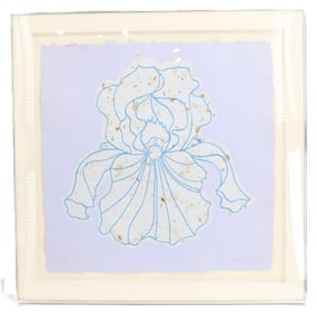 Lowell Nesbitt (1933-1993) American, Signed and Numbered Mixed Media Floral Aquatint