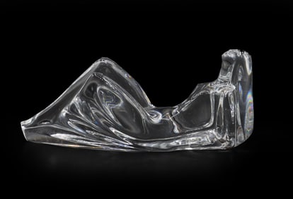Robert Rigot (1929-2023) French, Baccarat Crystal Reclining Nude Lady Figurine