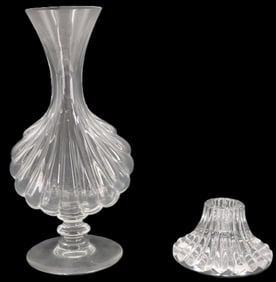 Baccarat Crystal Primevere Flower Vase and Messina Candle Holder