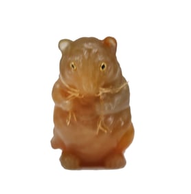 Faberge Style Carved  Agate Mouse