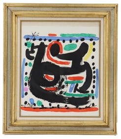 Joan Miro (1893–1983) French, Abstract Expressionist Lithograph Print for Atelier Mourlot