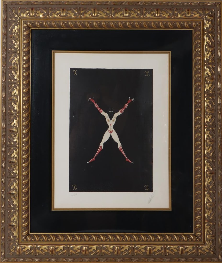 Erte (1892-1990) Russian/French, "The Alphabet: X" Artists Proof Lithograph (1 of 6)