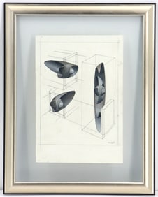 Ben Lincoln (Born 1970) American, Framed and Signed Mixed Media on Paper