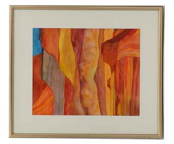 Marge Bennett (1929-2024) American, Original Abstract Signed Watercolor