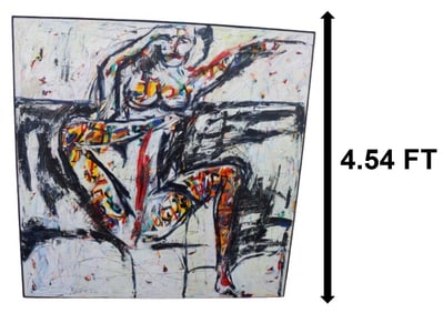 Hans Henning Pedersen (21st Century) Dutch, Abstract Figural Oil on Canvas
