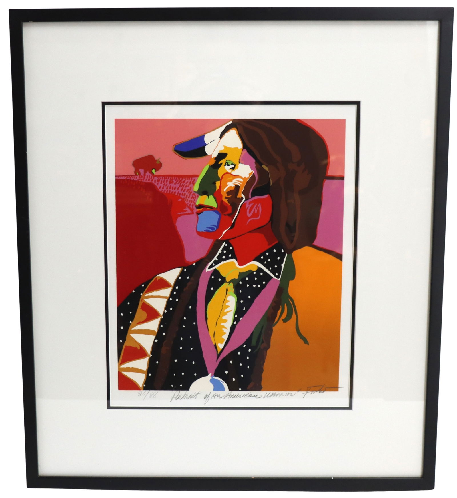 Malcolm Furlow (1946-2023) American, Limited Edition Serigraph "Portrait of an American Warrior" (1 of 11)