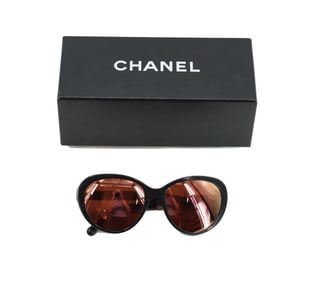 Vintage Chanel Cat Eye Black Sunglasses