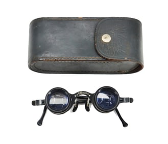 Vintage Allscope Wollensak 3X Binocular Opera Zoom Glasses Spectacles and Case