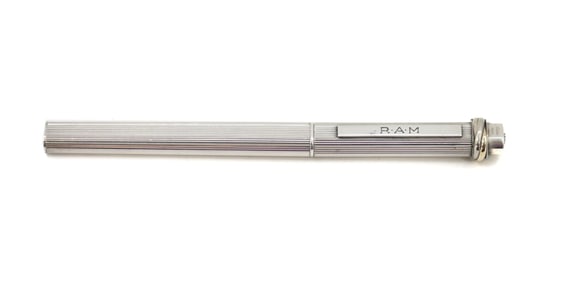 Monogrammed RAM Cartier France Vendome Trinity Silver Ballpoint Pen